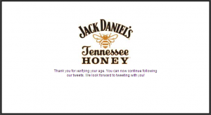 Message de remerciement - Jack Daniel's Honey