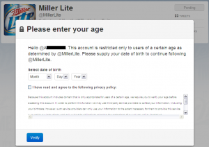 Vérification de l'âge - Miller Lite